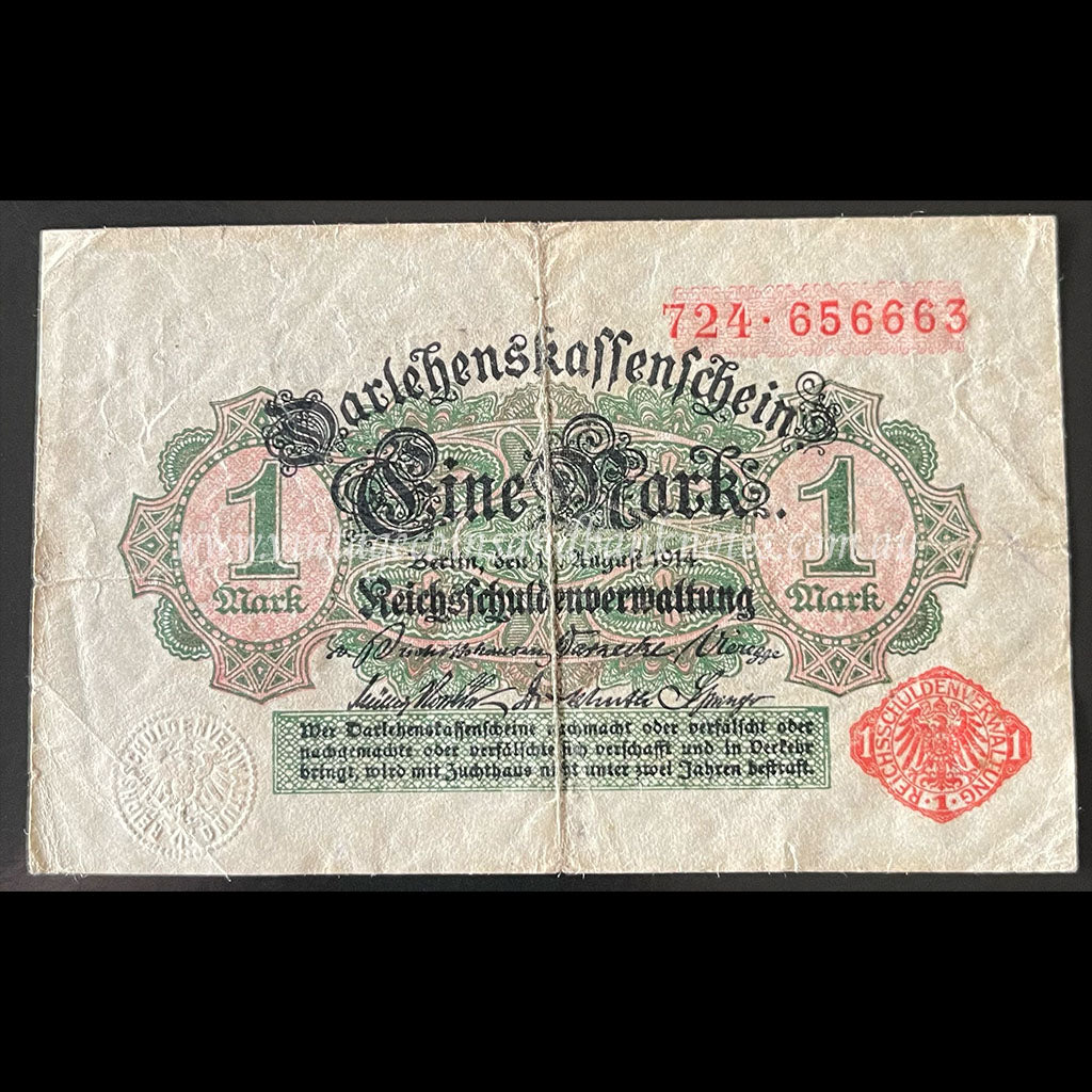 Germany 1914 (1917) Darlehenskassenschein 1 Mark FINE