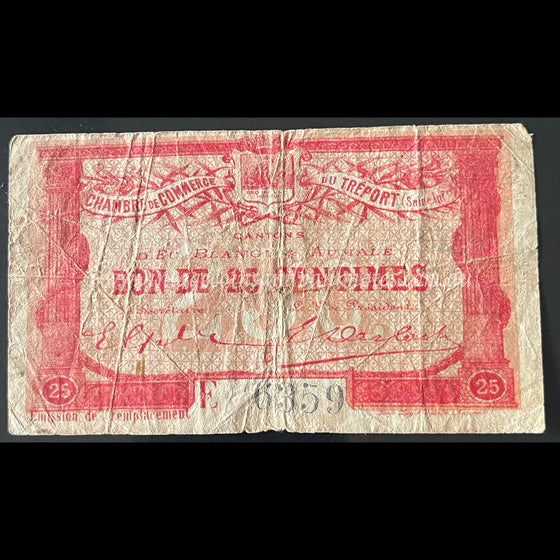 France ND (1916) 25 Centimes VG - Chambre De Commerce Du Tréport