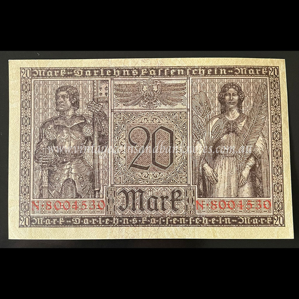 Germany 1918 Darlehnskassenschein 20 Mark UNC