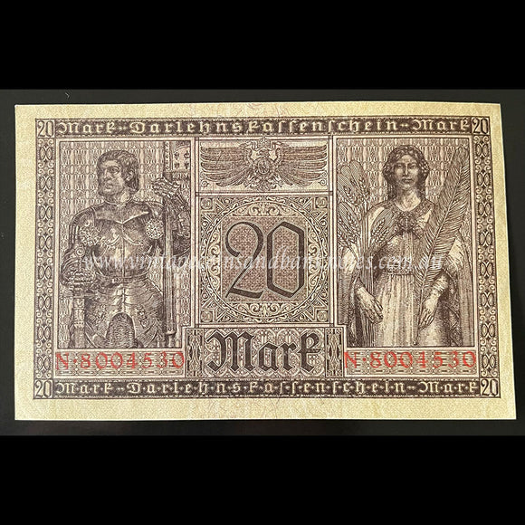 Germany 1918 Darlehnskassenschein 20 Mark UNC
