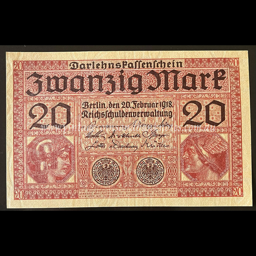 Germany 1918 Darlehnskassenschein 20 Mark UNC