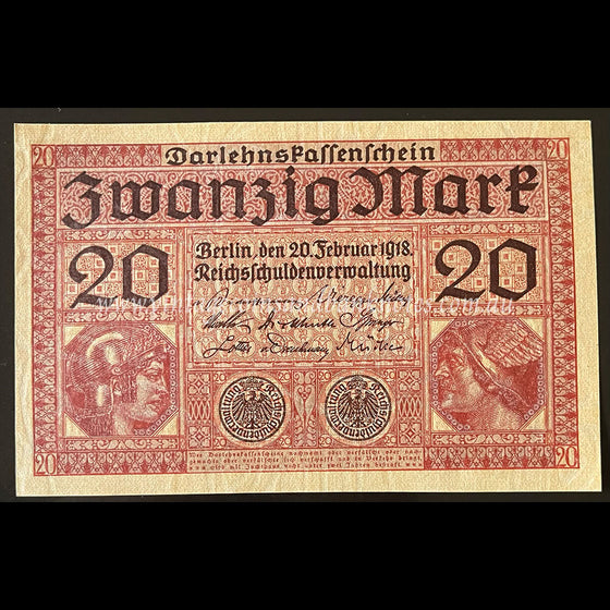 Germany 1918 Darlehnskassenschein 20 Mark UNC