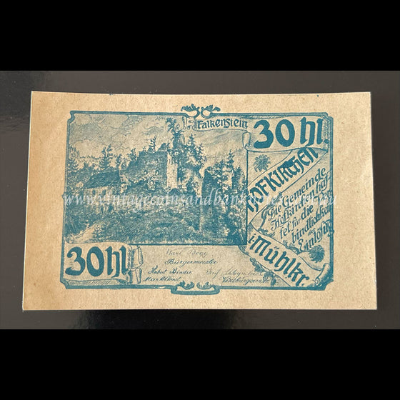 Austria 1920 30 Heller - Hofkirchen im Mühlkreis Notgeld UNC