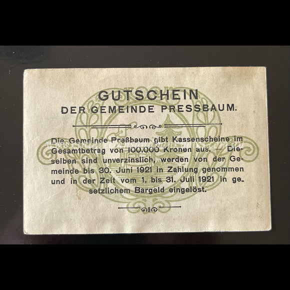 Austria 1920 40 Heller - Pressbaum Notgeld EF