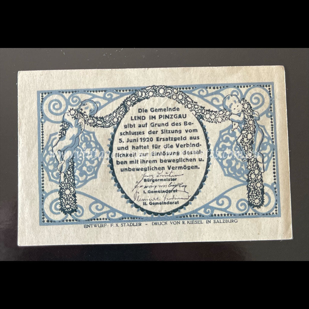 Austria 1920 50 Heller - Lend Notgeld UNC