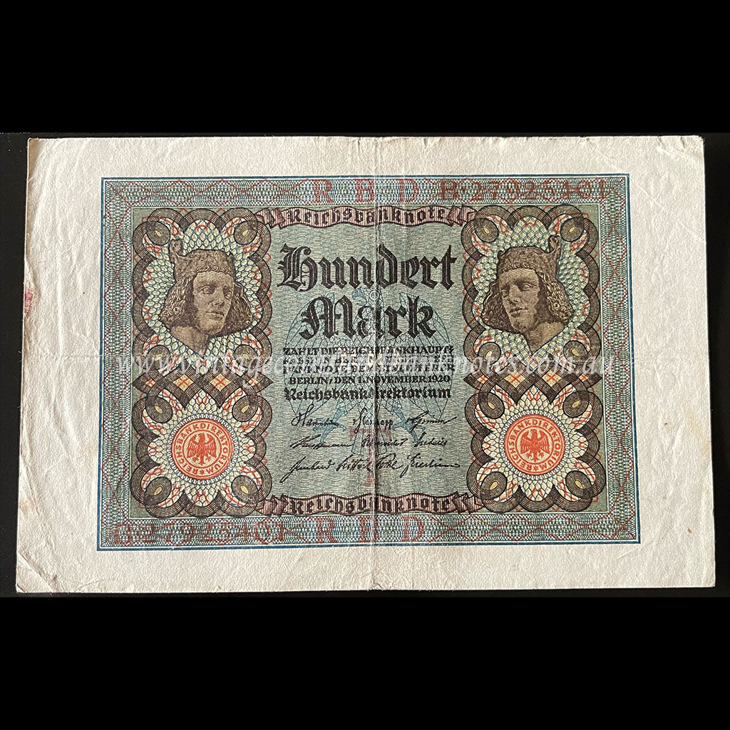 Germany 1920 100 Mark gFINE