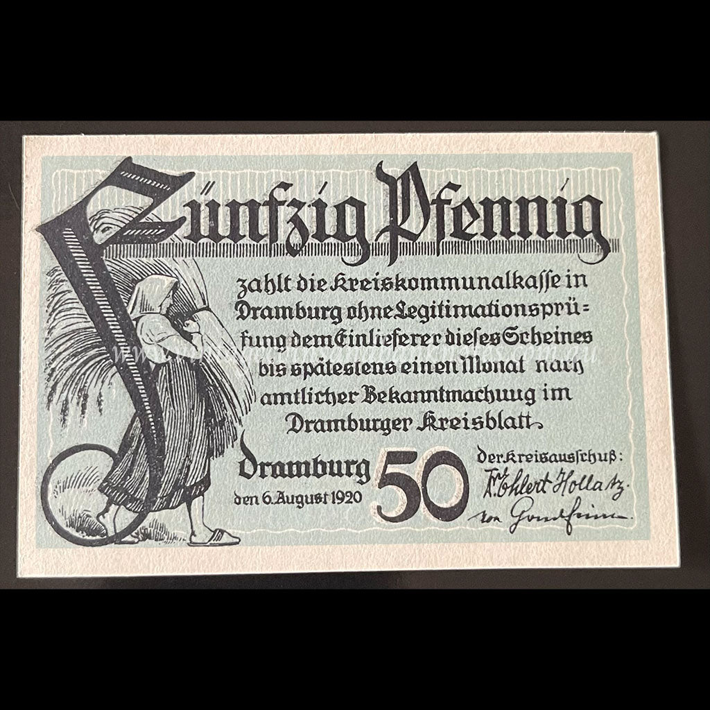Germany 1920 50 Pfennig - Dramburg Notgeld UNC