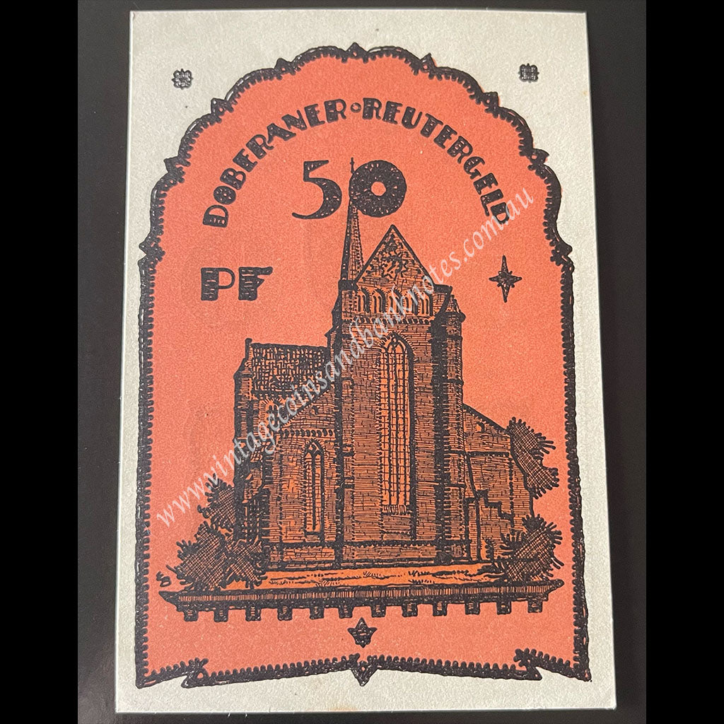 Germany 1921 50 Pfennig - Doberan Notgeld aUNC