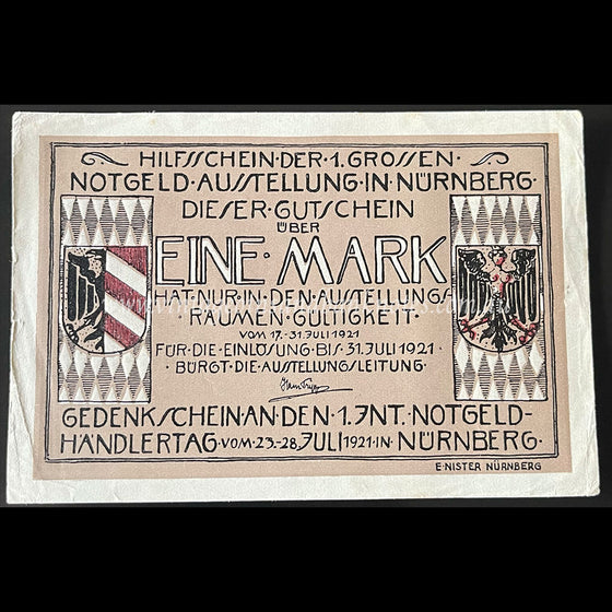 Germany 1921 1 Mark - Nürnberg Notgeld gEF