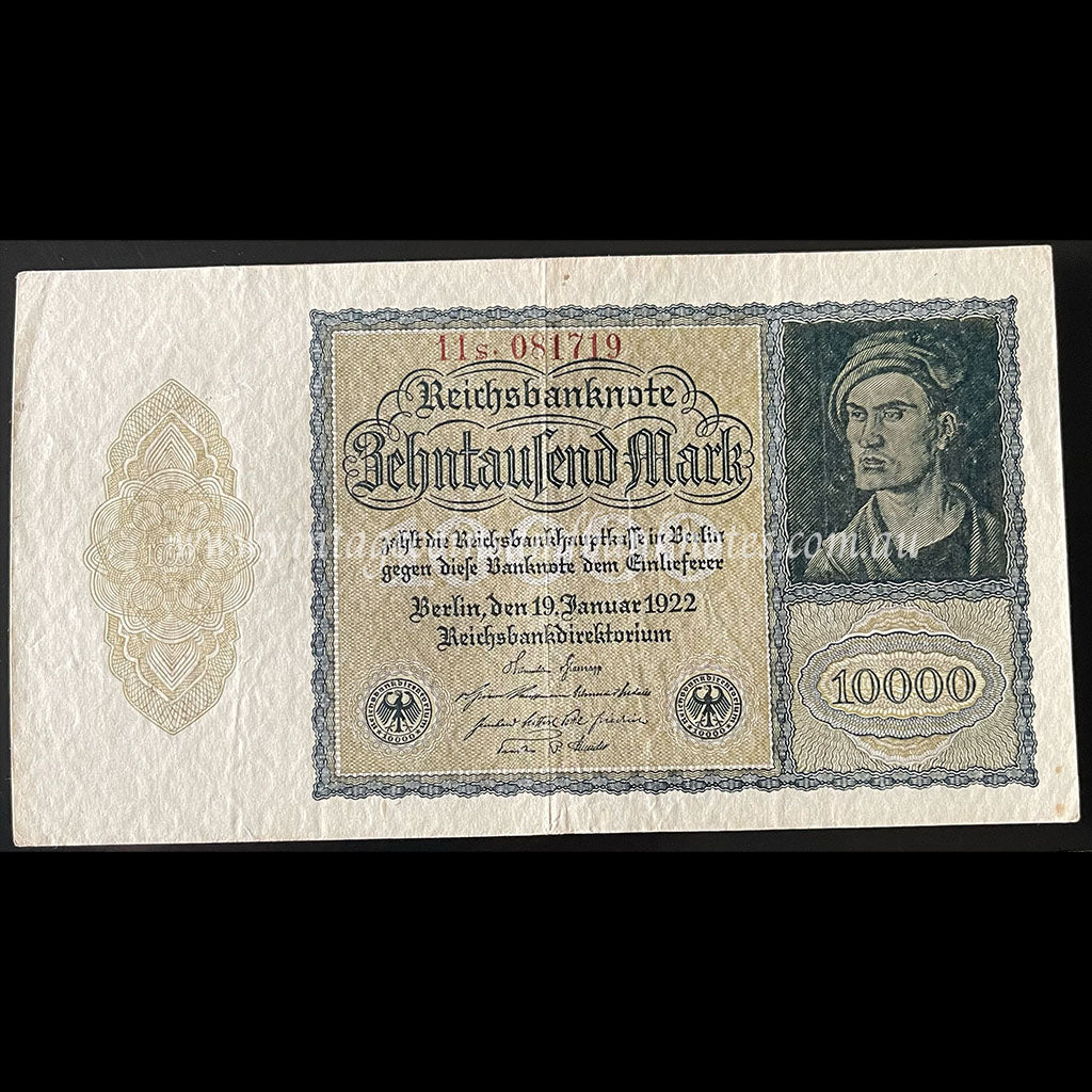 Germany 1922 10,000 Mark aUNC