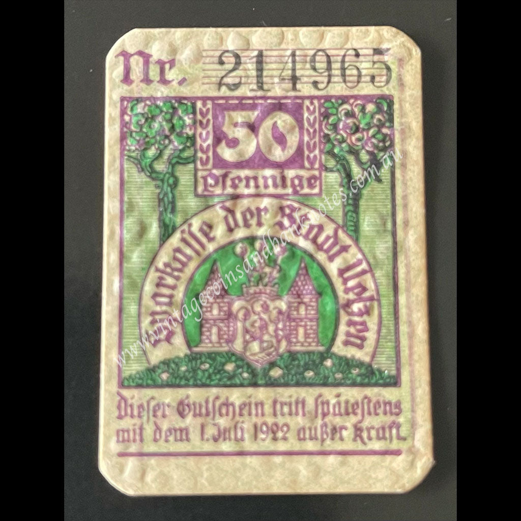 Germany 1922 50 Pfennig - Uelzen Notgeld UNC
