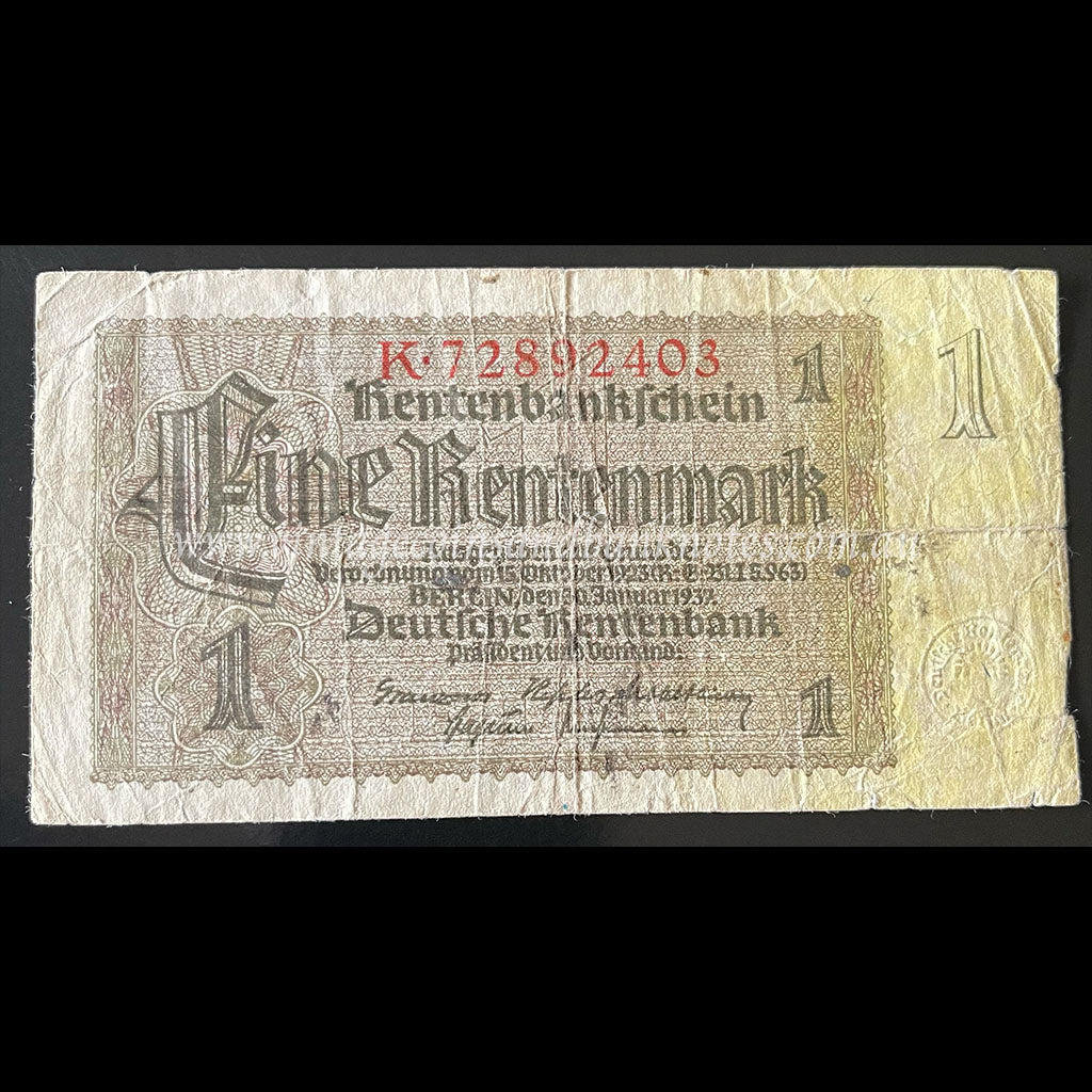 Germany 1937 1 Rentenmark FINE
