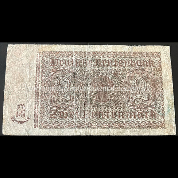 Germany 1937 2 Rentenmark VG