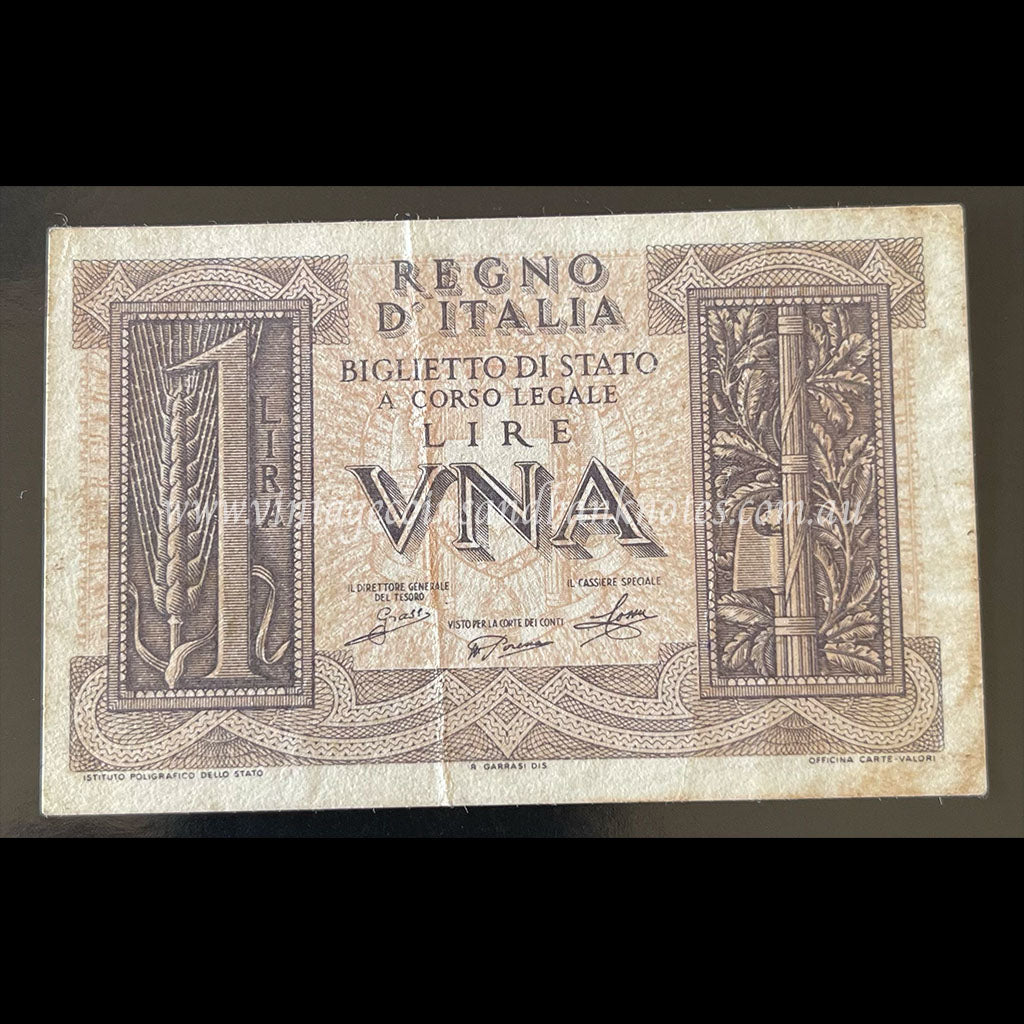 Italy 1939 1 Lire FINE