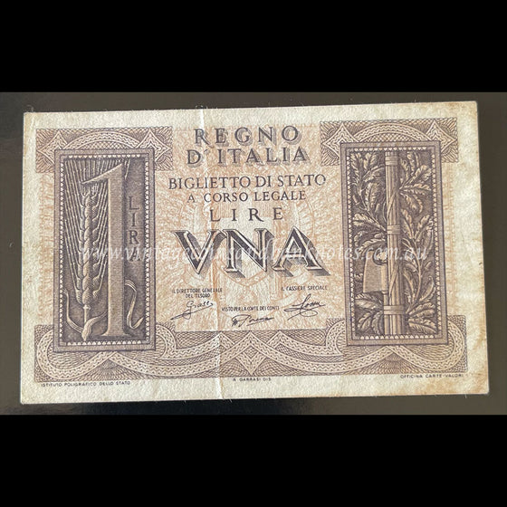 Italy 1939 1 Lire FINE