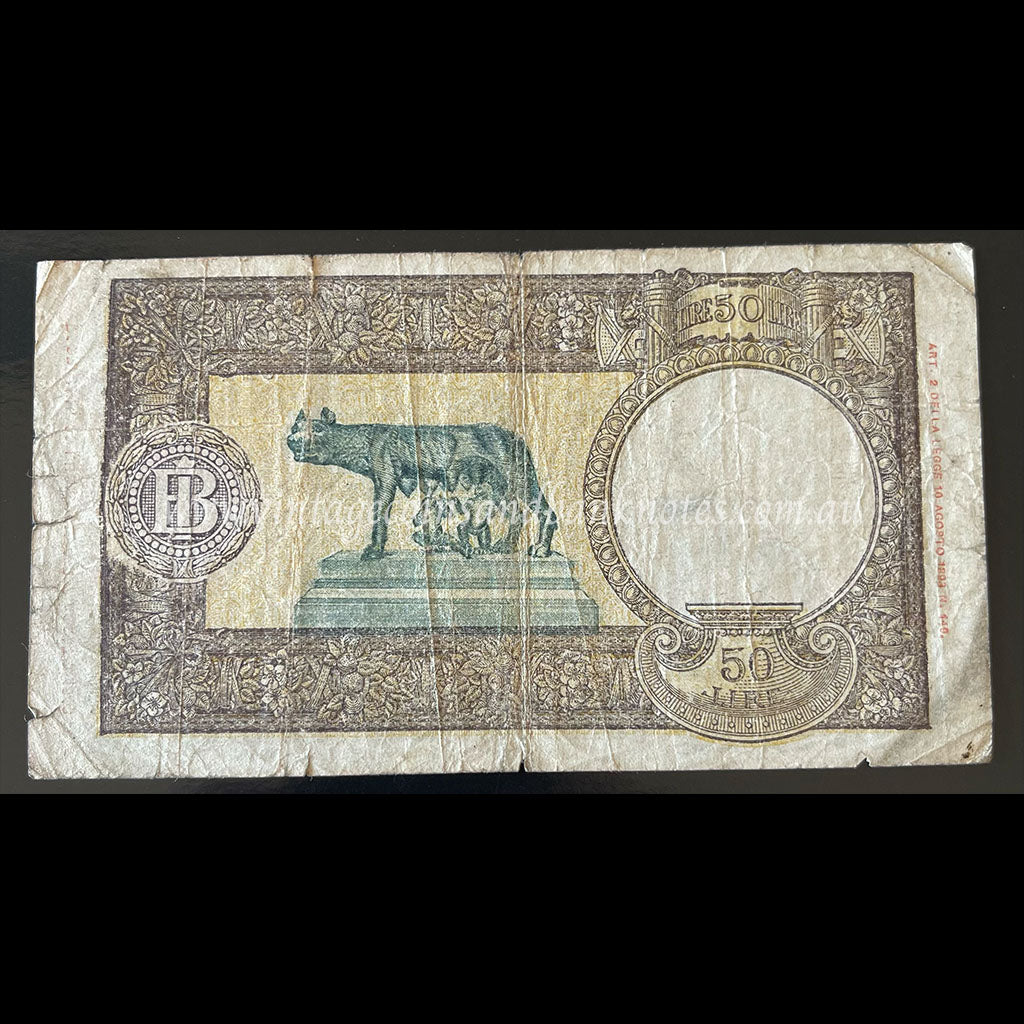 Italy 1943 50 Lire VG