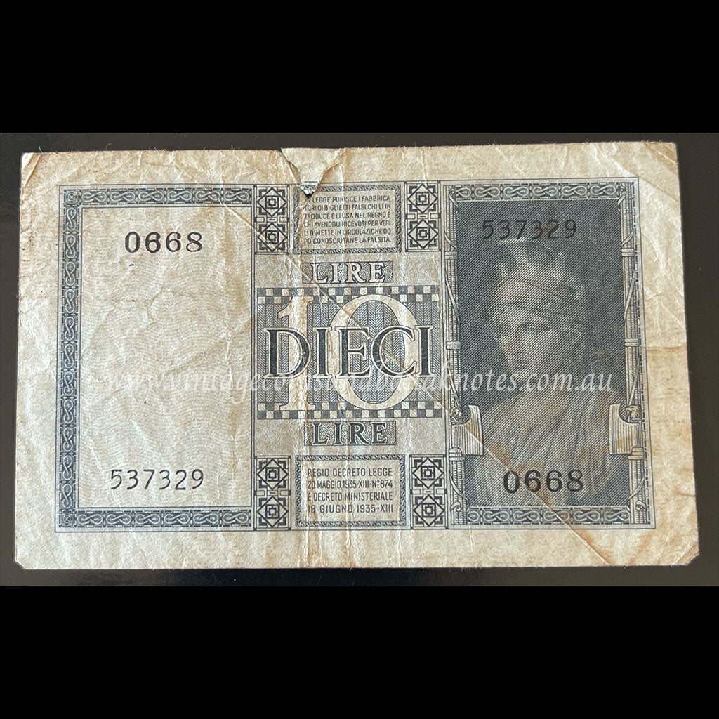 Italy 1944 10 Lire VG