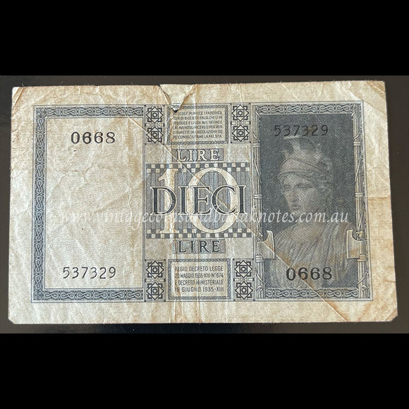 Italy 1944 10 Lire VG