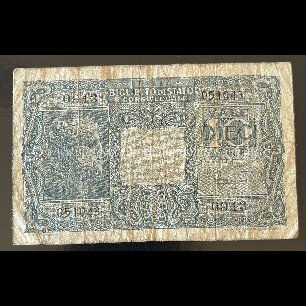 Italy 1944 10 Lire VG