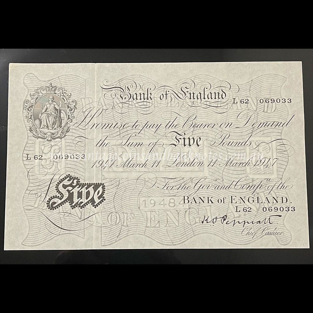 Great Britain 1947 5 Pounds UNC