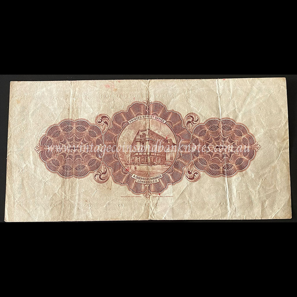 Great Britain 1948 10 Pounds - National Provincial Bank Ltd Travellers Cheque with Stamp