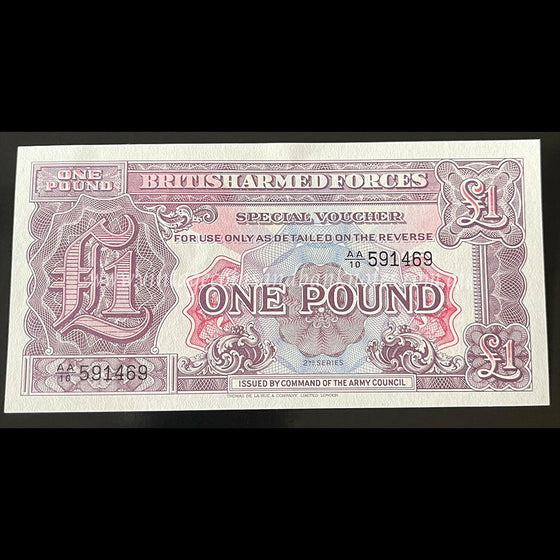 Great Britain Armed Forces ND (1948) 1 Pound Special Voucher UNC