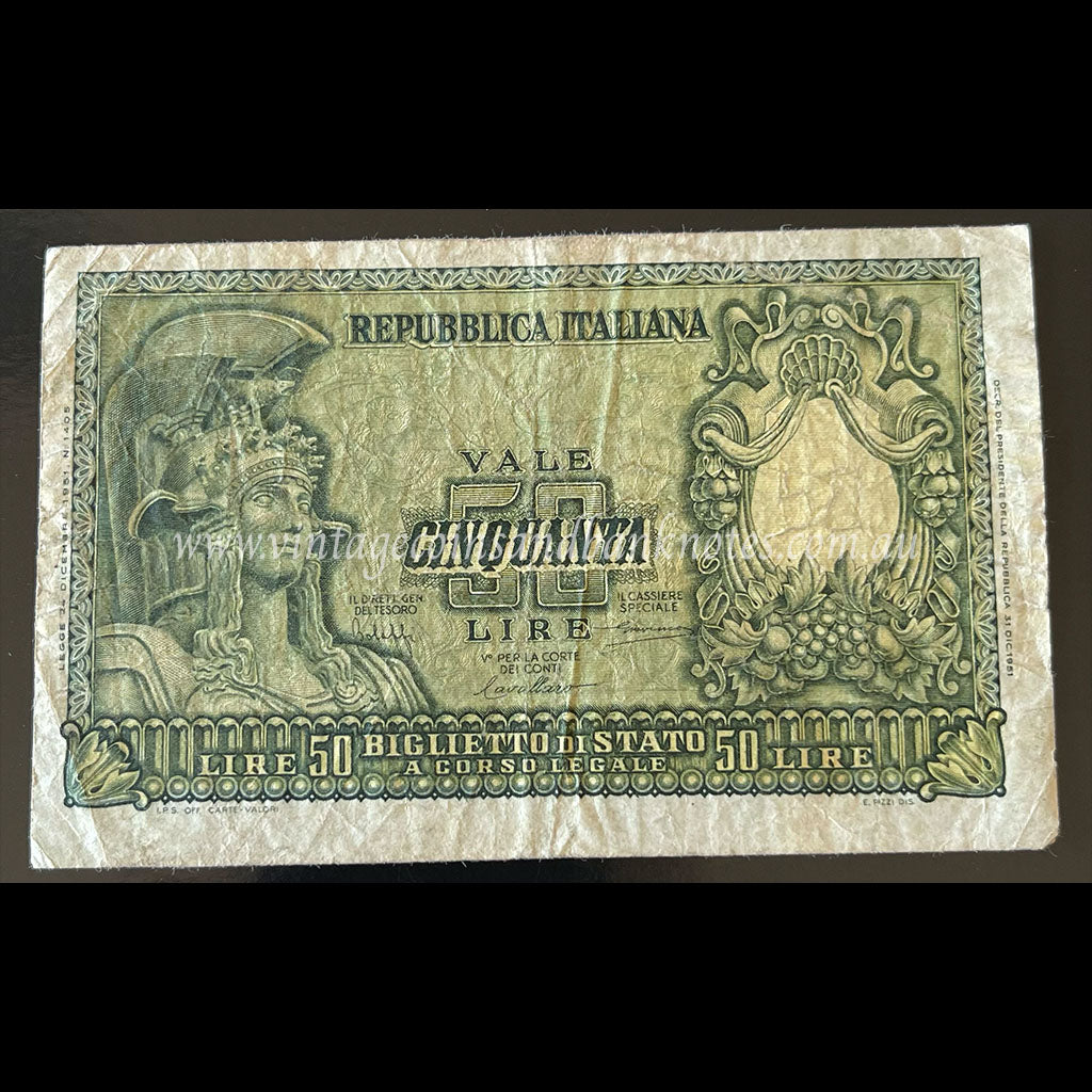 Italy 1951 50 Lire FINE