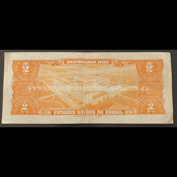 Brazil ND (1954-58) 2 Cruzeiros VF