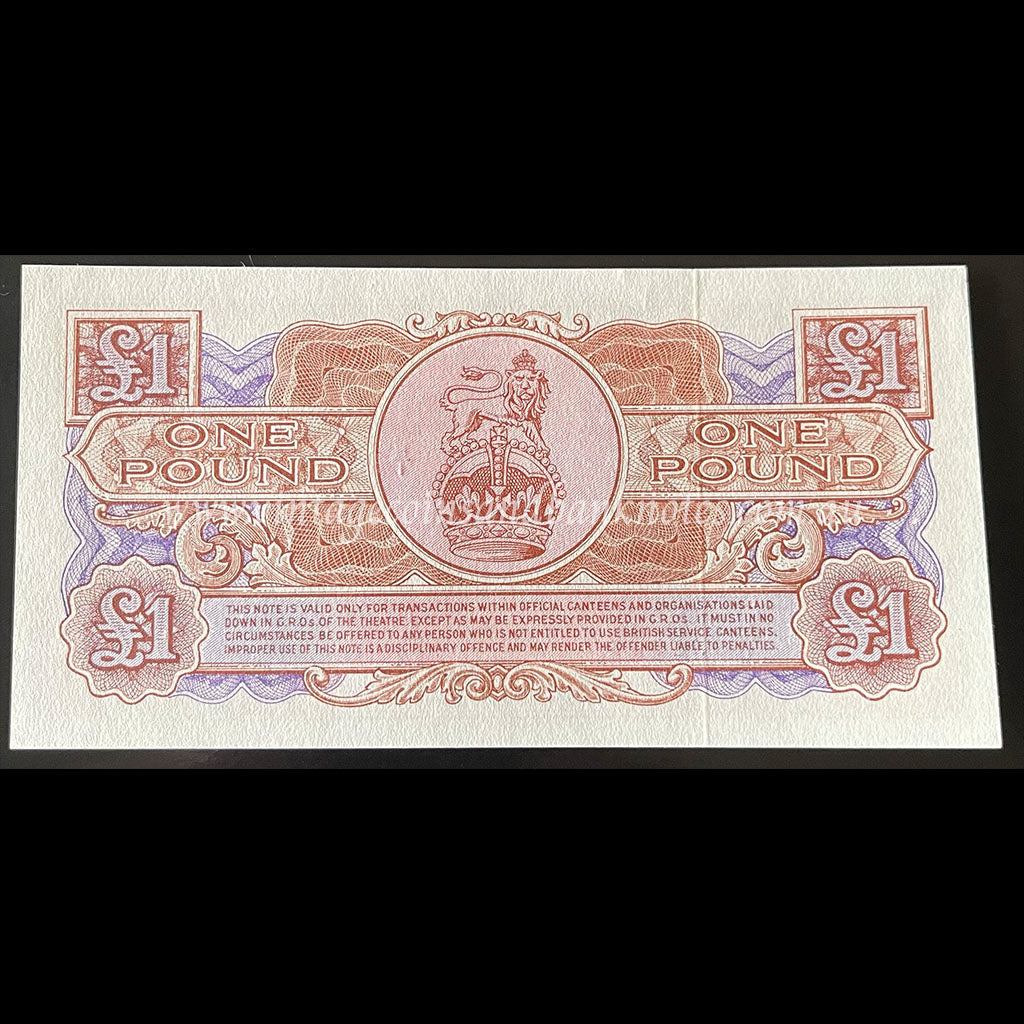 Great Britain Armed Forces ND (1956) 1 Pound Special Voucher UNC