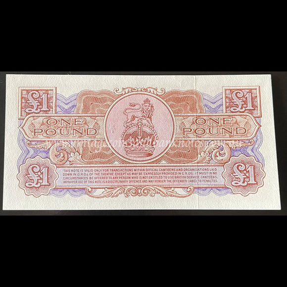 Great Britain Armed Forces ND (1956) 1 Pound Special Voucher UNC