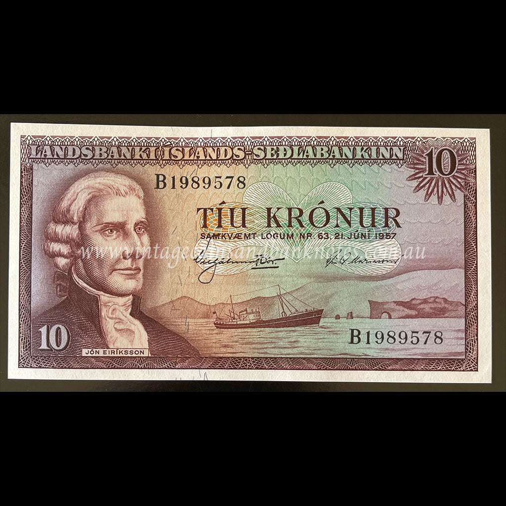 Iceland 1957 10 Krónur UNC