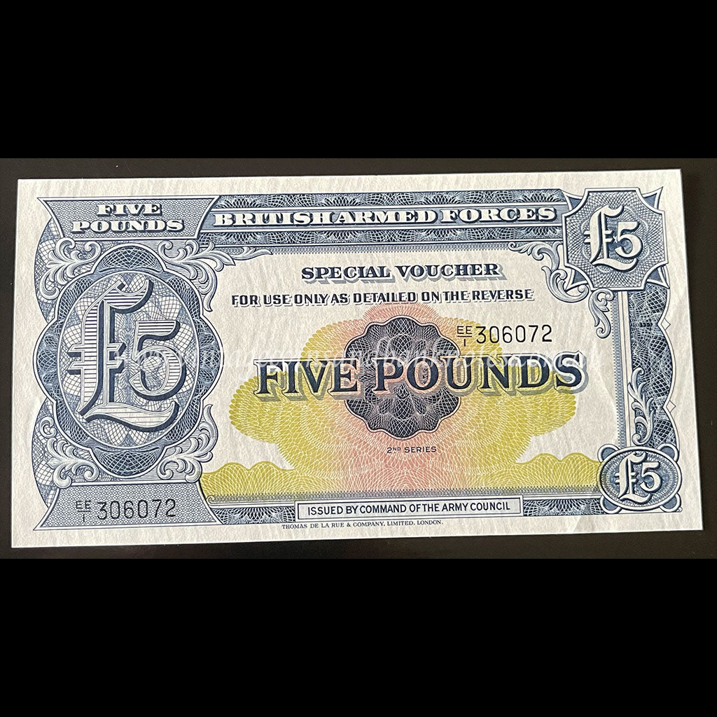 Great Britain Armed Forces ND (1958) 5 Pounds Special Voucher UNC