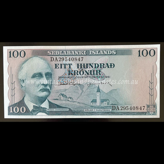 Iceland 1961 100 Krónur UNC