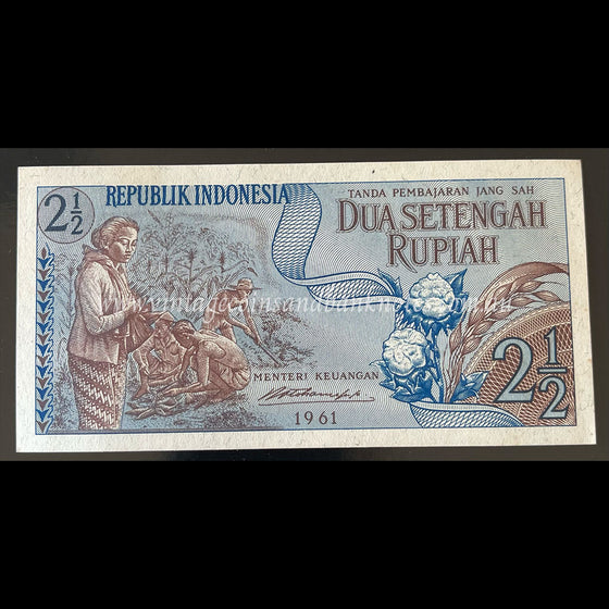 Indonesia 1961 2 1/2 Rupiah UNC