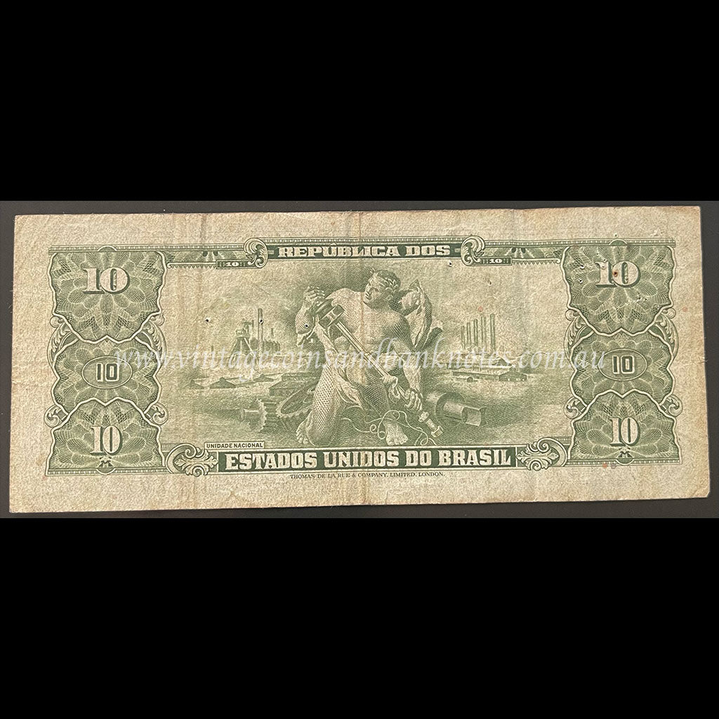 Brazil ND (1962) 10 Cruzeiros FINE