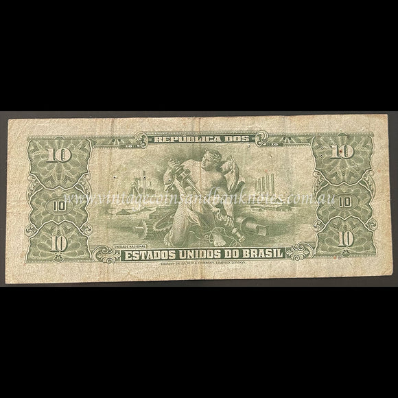 Brazil ND (1962) 10 Cruzeiros FINE