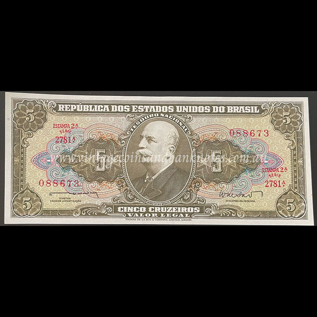 Brazil ND (1962) 5 Cruzeiros UNC