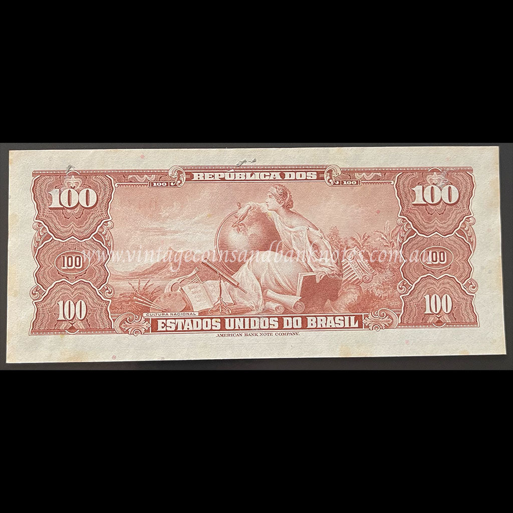 Brazil ND (1964) 100 Cruzeiros aUNC