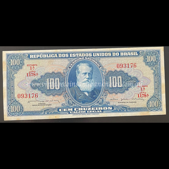 Brazil ND (1964) 100 Cruzeiros aUNC