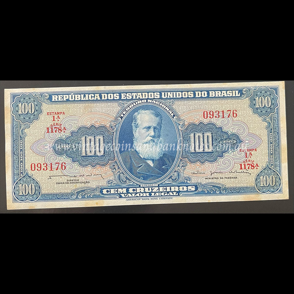 Brazil ND (1964) 100 Cruzeiros aUNC