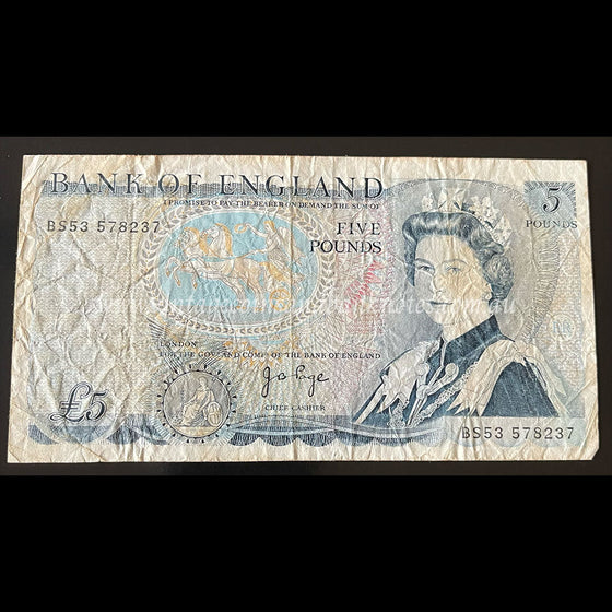 Great Britain ND (1973-80) 5 Pounds FINE