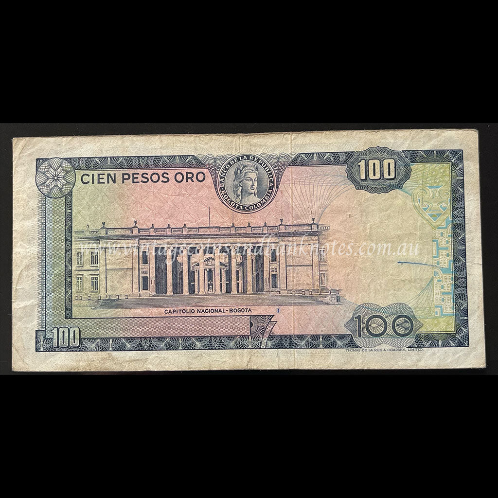 Colombia 1974 100 Pesos Oro FINE