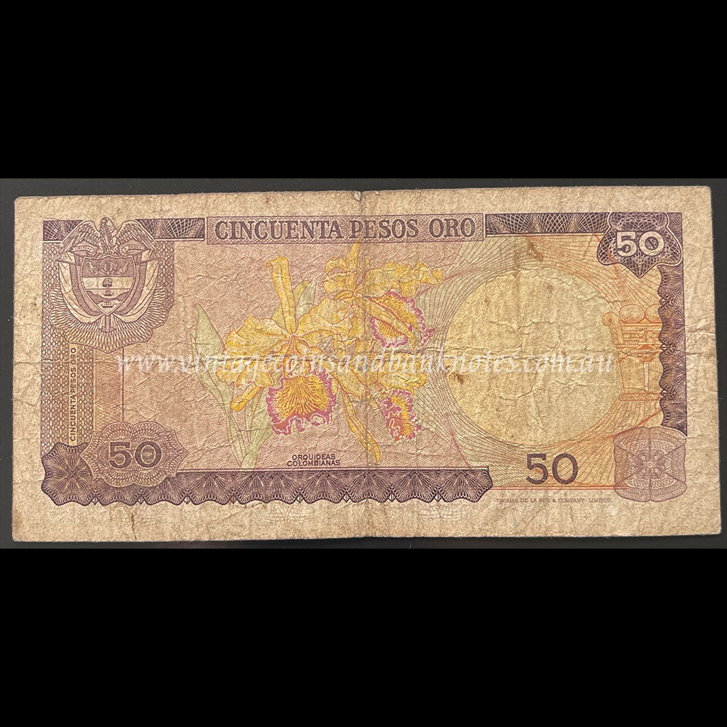 Colombia 1974 50 Pesos Oro VG