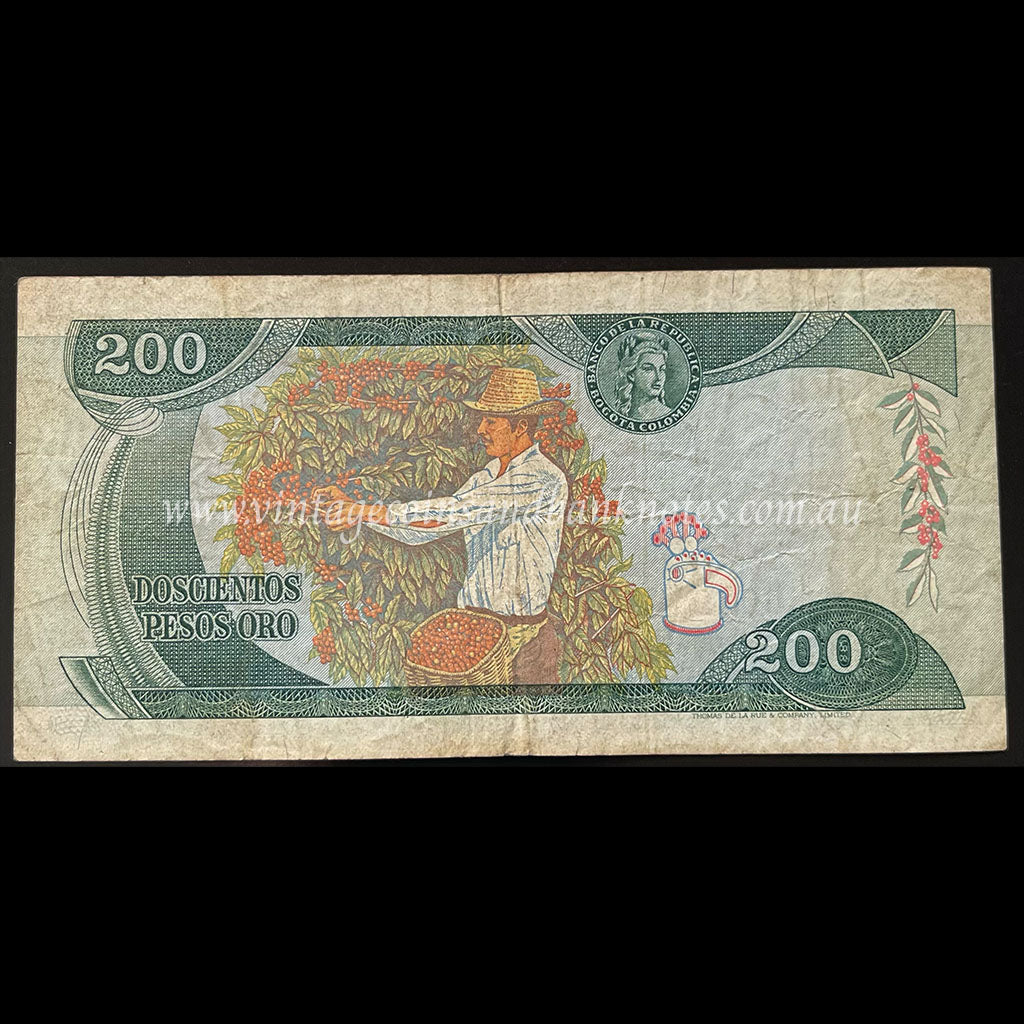 Colombia 1975 200 Pesos Oro FINE