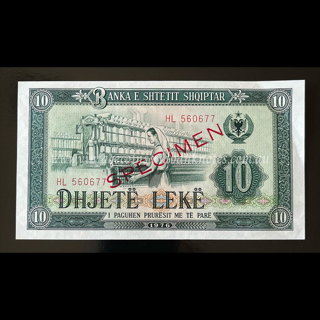 Albania 1976 10 Leke UNC Specimen