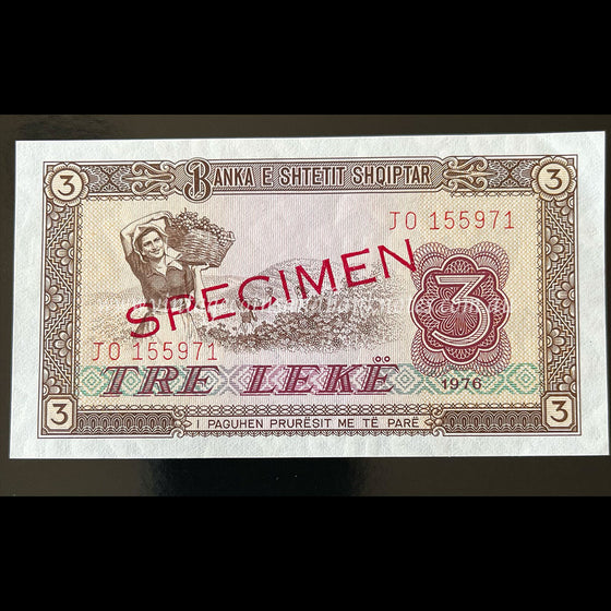 Albania 1976 3 Leke UNC Specimen