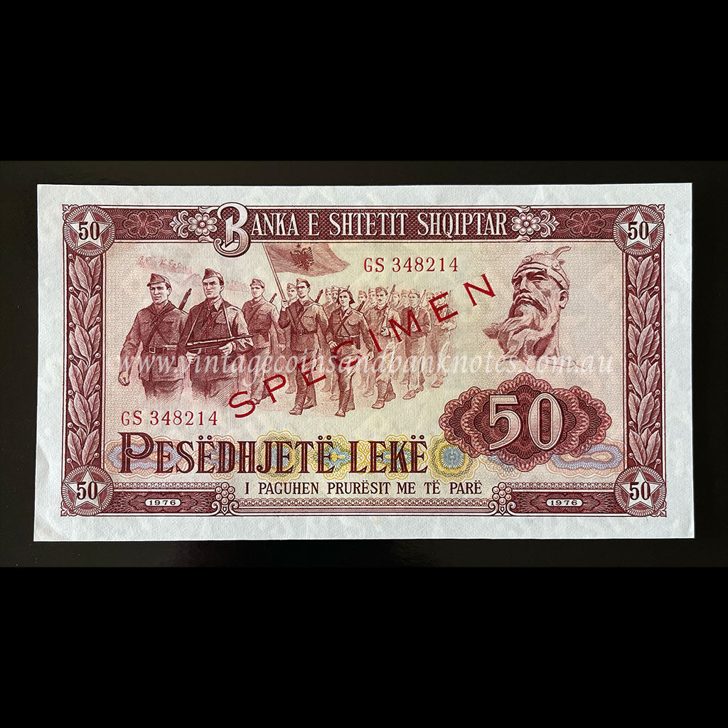 Albania 1976 50 Leke UNC Specimen