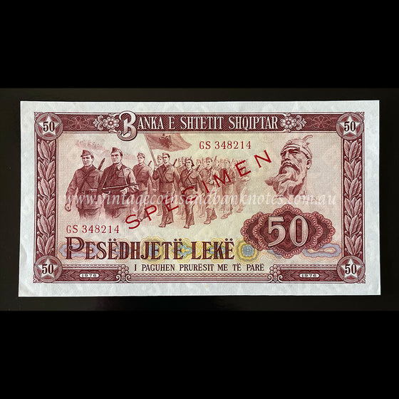 Albania 1976 50 Leke UNC Specimen