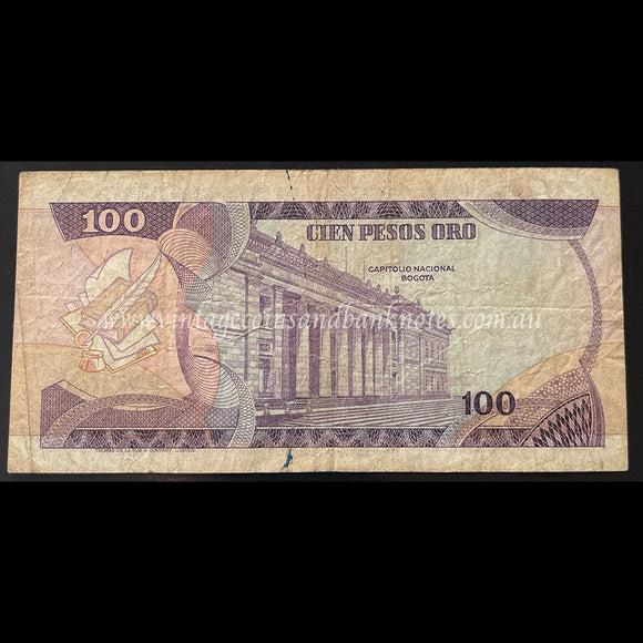 Colombia 1977 100 Pesos Oro VG