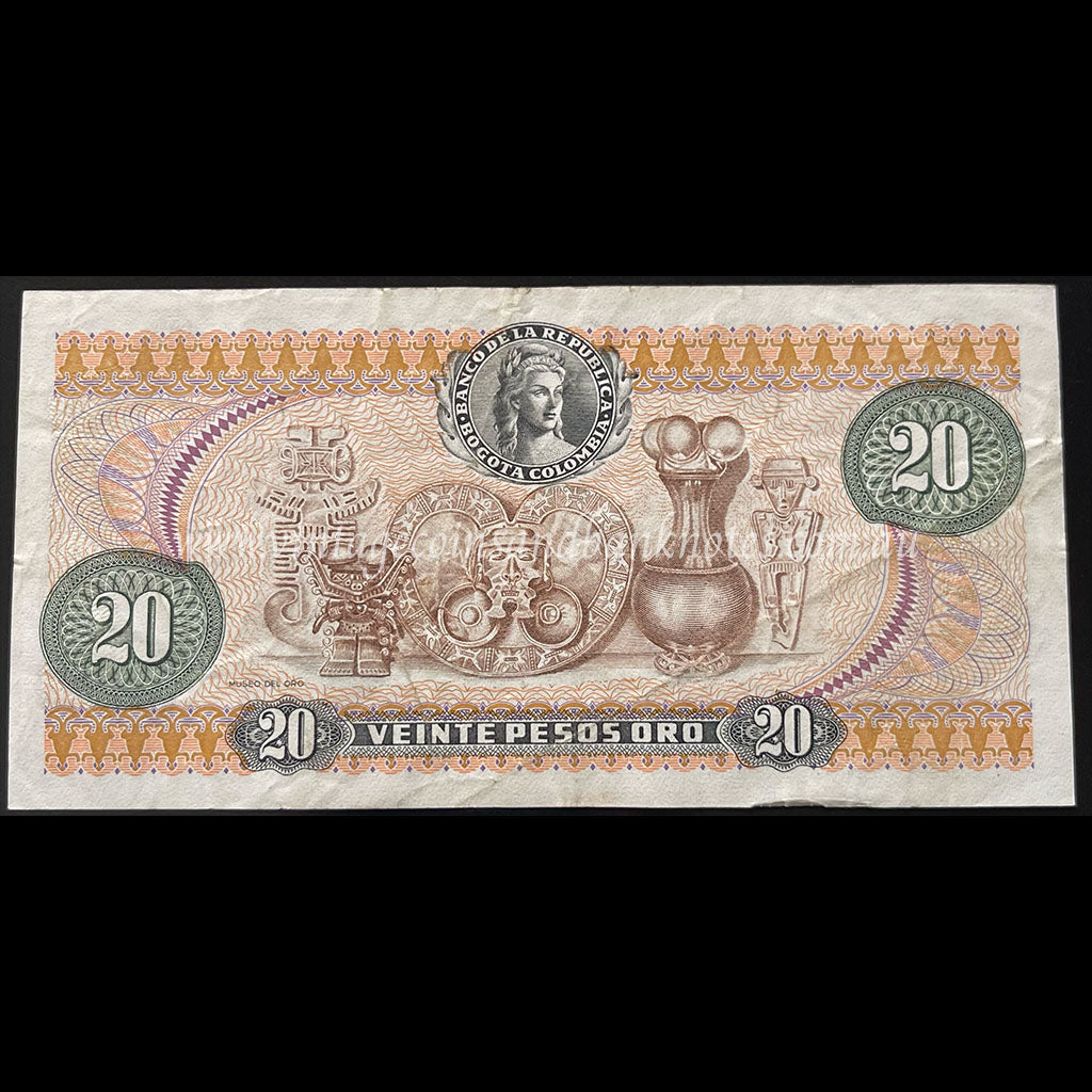 Colombia 1977 20 Pesos Oro VF